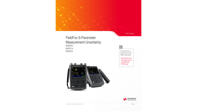 FieldFox S-parameter Measurement Uncertainty
